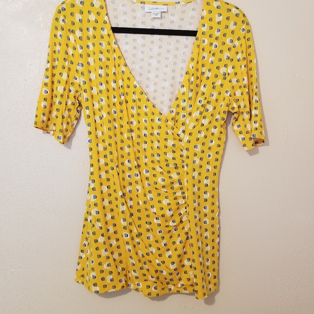 JACLYN SMITH COLLECTION*Crossbody Pullover Top M